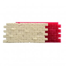 Силиконов калъп "Тухлена стена с едри тухли"